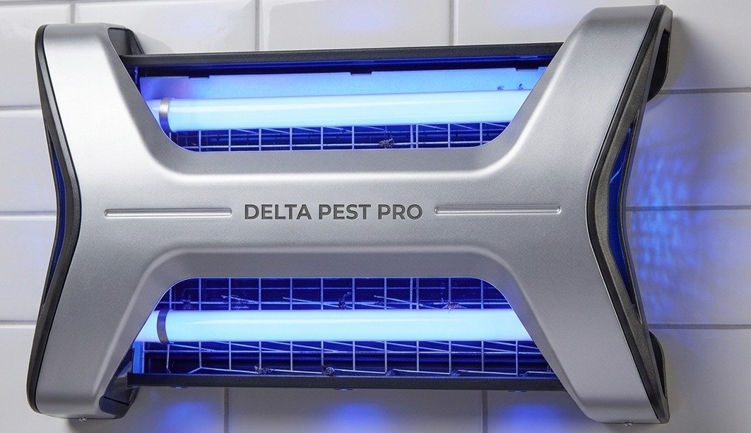 DELTA PEST PRO - Lámpara UV profesional atrapa-insectos, cobertura 100-110 m²